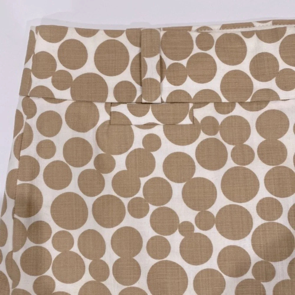J.Crew Deco-Dots Mini Skirt Cotton Cream Tan Size 8 - Picture 3 of 6